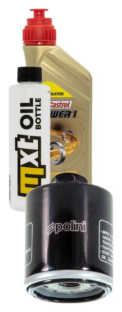 Inspektionspaket 1L 20W-50 + Ölfilter + 1x Zündkerze für Vespa ET4 Leader 125 ccm