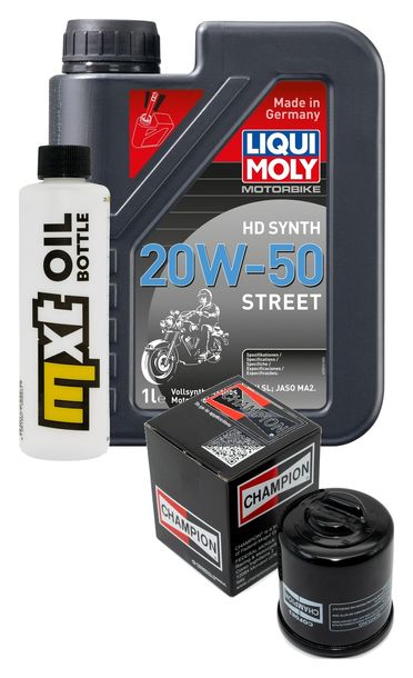 Inspektionspaket 1L 20W-50 + Ölfilter + 1x Zündkerze für Vespa ET4 Leader 125 ccm
