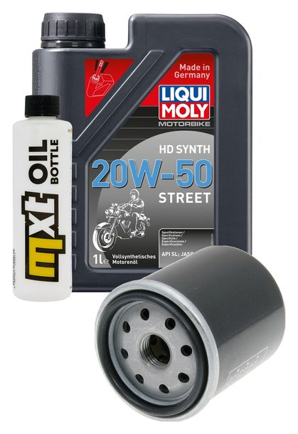 Inspektionspaket 1L 20W-50 + Ölfilter + 1x Zündkerze für Vespa ET4 Leader 125 ccm