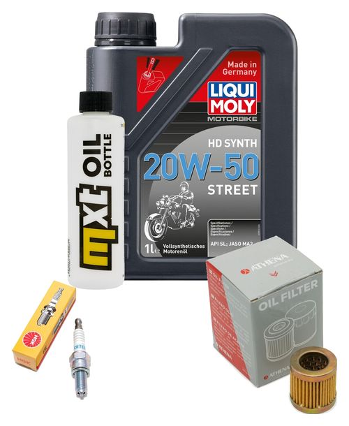Inspektionspaket 1L 20W-50 + Ölfilter + 1x Zündkerze für Vespa ET4 Leader 125 ccm