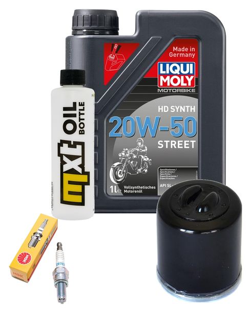 Inspektionspaket 1L 20W-50 + Ölfilter + 1x Zündkerze für Vespa ET4 Leader 125 ccm