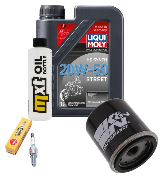 Inspektionspaket 1L 20W-50 + Ölfilter + 1x Zündkerze für Vespa ET4 Leader 125 ccm