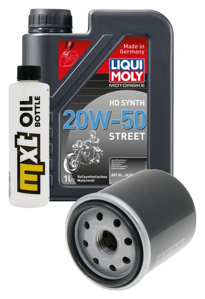 Inspektionspaket 1L 20W-50 + Ölfilter + 1x Zündkerze für Vespa ET4 Leader 125 ccm