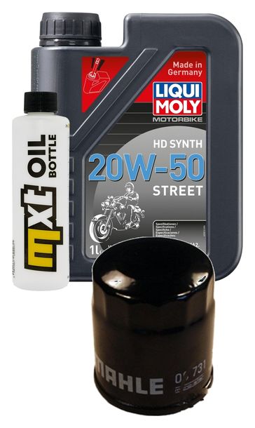 Inspektionspaket 1L 20W-50 + Ölfilter + 1x Zündkerze für Vespa ET4 Leader 125 ccm