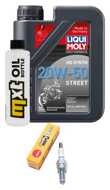 Inspektionspaket 1L 20W-50 + Ölfilter + 1x Zündkerze für Vespa ET4 Leader 125 ccm