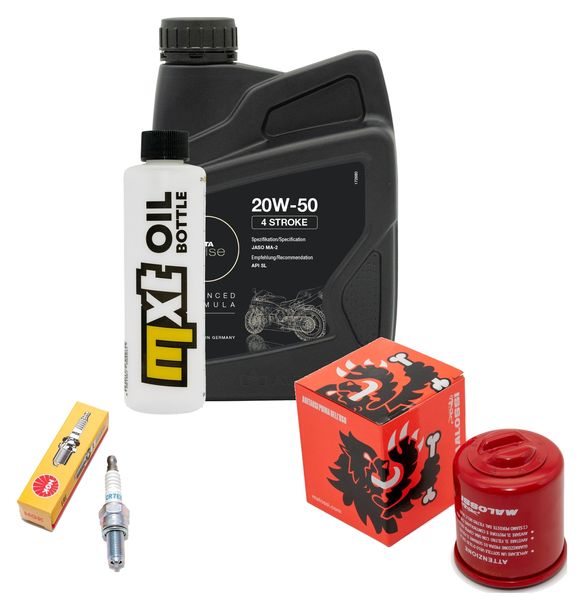 Inspektionspaket 1L 20W-50 + Ölfilter + 1x Zündkerze für Vespa ET4 Leader 125 ccm