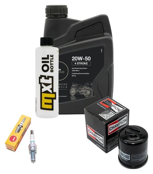 Inspektionspaket 1L 20W-50 + Ölfilter + 1x Zündkerze für Vespa ET4 Leader 125 ccm