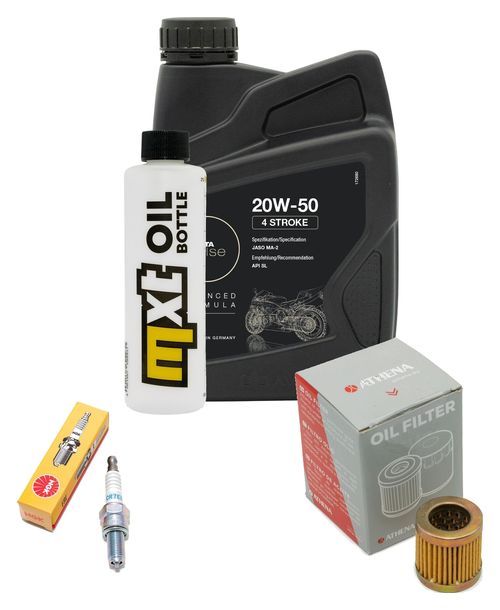 Inspektionspaket 1L 20W-50 + Ölfilter + 1x Zündkerze für Vespa ET4 Leader 125 ccm