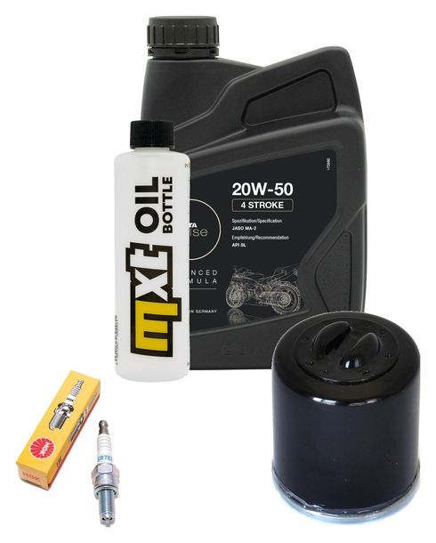 Inspektionspaket 1L 20W-50 + Ölfilter + 1x Zündkerze für Vespa ET4 Leader 125 ccm