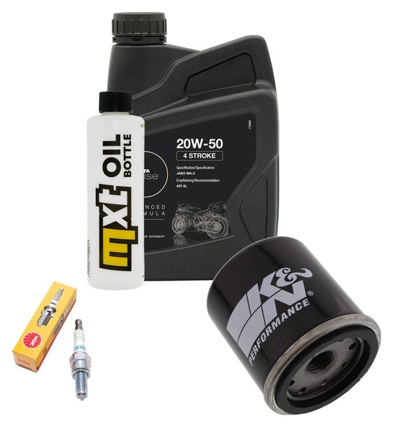 Inspektionspaket 1L 20W-50 + Ölfilter + 1x Zündkerze für Vespa ET4 Leader 125 ccm