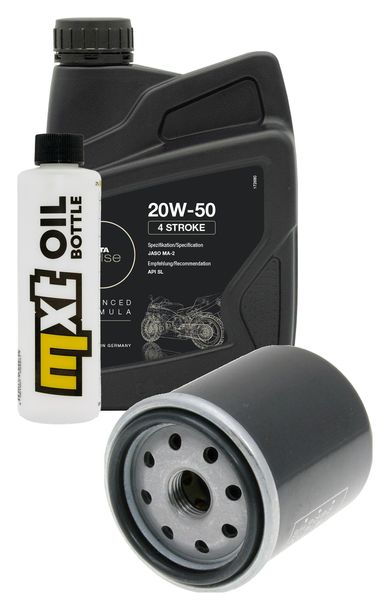 Inspektionspaket 1L 20W-50 + Ölfilter + 1x Zündkerze für Vespa ET4 Leader 125 ccm