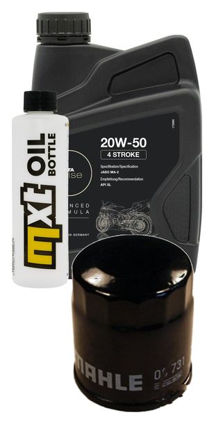 Inspektionspaket 1L 20W-50 + Ölfilter + 1x Zündkerze für Vespa ET4 Leader 125 ccm