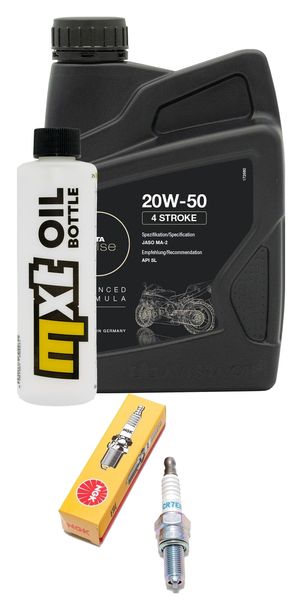 Inspektionspaket 1L 20W-50 + Ölfilter + 1x Zündkerze für Vespa ET4 Leader 125 ccm