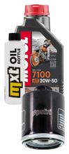 Kit d'inspection 1L 20W-50 + filtre à huile + 1x bougie pour Vespa ET4 Leader 125 ccm