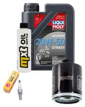 Inspekční balíček 1L 20W-50 + olejový filtr + 1x zapalovací svíčka pro Vespa ET4 Leader 125 ccm
