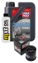 Inspekční balíček 1L 20W-50 + olejový filtr + 1x zapalovací svíčka pro Vespa ET4 Leader 125 ccm