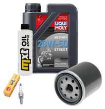 Inspekční balíček 1L 20W-50 + olejový filtr + 1x zapalovací svíčka pro Vespa ET4 Leader 125 ccm