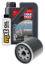 Inspekční balíček 1L 20W-50 + olejový filtr + 1x zapalovací svíčka pro Vespa ET4 Leader 125 ccm