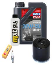 Inspekční balíček 1L 20W-50 + olejový filtr + 1x zapalovací svíčka pro Vespa ET4 Leader 125 ccm