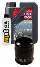 Kit d'inspection 1L 20W-50 + filtre à huile + 1x bougie pour Vespa ET4 Leader 125 ccm