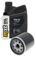 Inspekční balíček 1L 20W-50 + olejový filtr + 1x zapalovací svíčka pro Vespa ET4 Leader 125 ccm