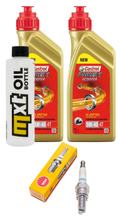 Inspection package 2L 5W-40 + oil filter + 1x spark plug for Vespa 946 3V, Piaggio Carnaby LX Touring Primavera 125 / 200 ccm