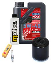 Kit d'inspection 1L 5W-40 + filtre à huile + 1x bougie pour Vespa LXV LX 125 ccm