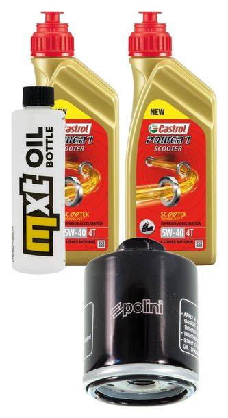 Inspection package 2L 5W-40 + oil filter for Derbi Sonar, Vespa LX 3V Primavera S 125 / 150 ccm Year 2013