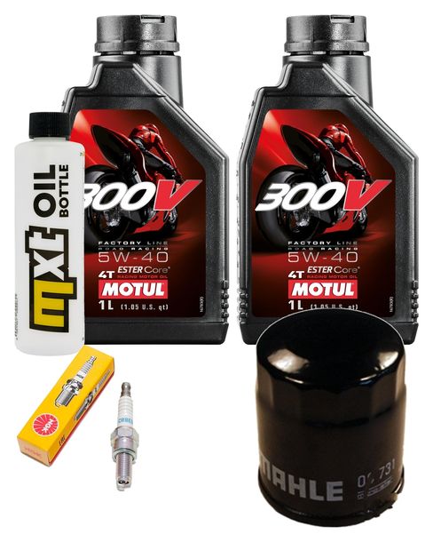Kit d'inspection 2L 5W-40 + filtre à huile + 1x bougie pour Vespa Sprint 3V 125 ccm