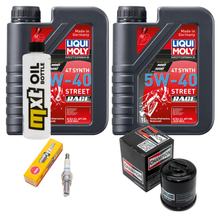 Kit d'inspection 2L 5W-40 + filtre à huile + 1x bougie pour Vespa Sprint 3V 125 ccm