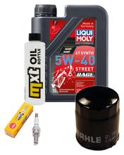 Kit d'inspection 1L 5W-40 + filtre à huile + 1x bougie pour Piaggio X8 X9 Evolution 125 ccm