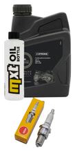 Pacchetto di ispezione dell'olio a 2 tempi da 1L + 1x candela per Piaggio Skipper LXT 150 ccm