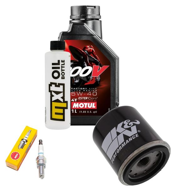 Kit d'inspection 1L 5W-40 + filtre à huile + 1x bougie pour Piaggio Zip II 125 ccm