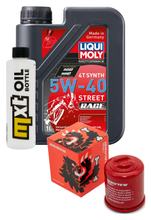 Inspectiepakket 1L 5W-40 + Oliefilter + 1x Bougie voor Piaggio Zip 125 ccm