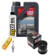 Pacote de Inspeção 1L 20W-50 + Filtro de Óleo + 1x Vela de Ignição para Piaggio X9 Amalfi 180 ccm