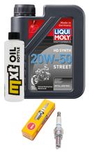 Pacote de Inspeção 1L 20W-50 + Filtro de Óleo + 1x Vela de Ignição para Piaggio X9 Amalfi 180 ccm