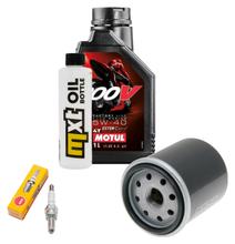 Inspection package 1L 5W-40 + oil filter + 1x spark plug for Piaggio X8 200 ccm