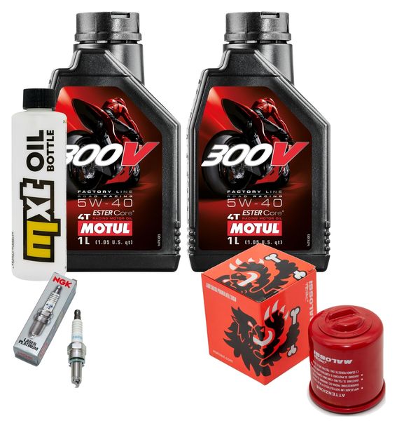Inspektionspaket 2L 5W-40 + Ölfilter + 1x Zündkerze für Piaggio Beverly, Vespa GTV X Evo X7 MP3 GTS 250 ccm