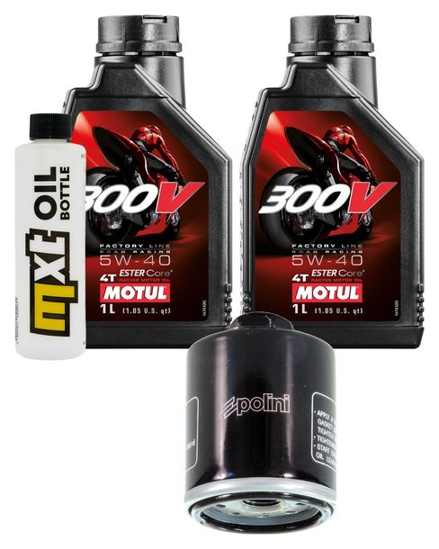 Inspektionspaket 2L 5W-40 + Ölfilter + 1x Zündkerze für Piaggio Beverly, Vespa GTV X Evo X7 MP3 GTS 250 ccm