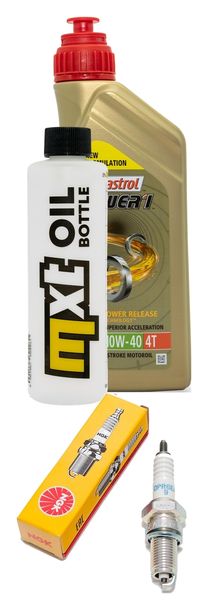 Inspektionspaket 1L 10W-40 + Ölfilter + 1x Zündkerze für Piaggio Hexagon GT 250 ccm