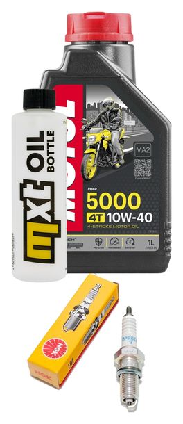 Inspektionspaket 1L 10W-40 + Ölfilter + 1x Zündkerze für Piaggio Hexagon GT 250 ccm