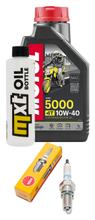 Inspection package 1L 10W-40 + oil filter + 1x spark plug for Piaggio Hexagon GT 250 ccm