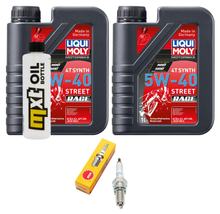 Kit d'inspection 2L 5W-40 + filtre à huile + 1x bougie pour Piaggio X9 250 ccm