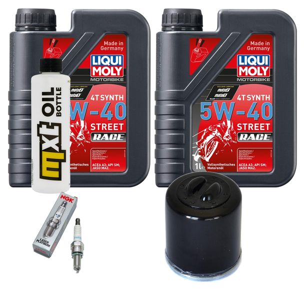 Inspektionspaket 2L 5W-40 + Ölfilter + 1x Zündkerze für Piaggio X8 250 ccm