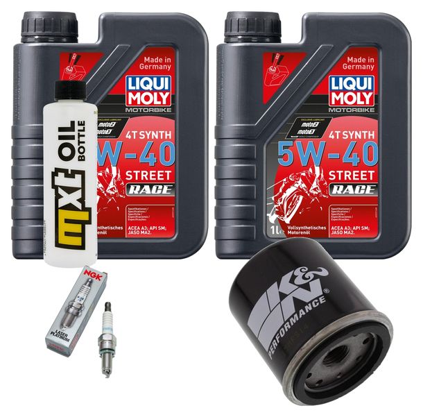 Pacchetto di ispezione 2L 5W-40 + filtro olio + 1x candela per Piaggio X8 250 ccm