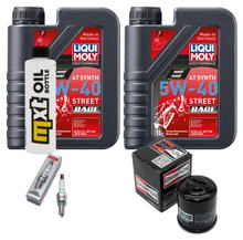 Paquete de inspección 2L 5W-40 + filtro de aceite + 1x bujía para Piaggio X8 250 ccm