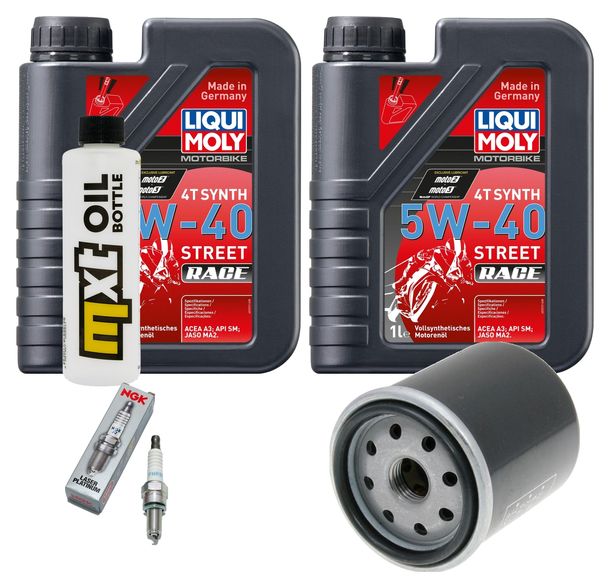 Inspektionspaket 2L 5W-40 + Ölfilter + 1x Zündkerze für Piaggio X9 250 ccm