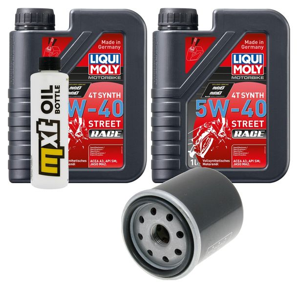 Inspektionspaket 2L 5W-40 + Ölfilter + 1x Zündkerze für Piaggio Carnaby Beverly MP3 Yourban 300 ccm