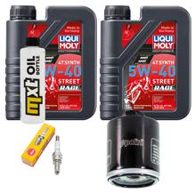 Inspektionspaket 2L 5W-40 + Ölfilter + 1x Zündkerze für Piaggio Beverly RST 4V 300 ccm