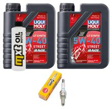 Kit d'inspection 2L 5W-40 + filtre à huile + 1x bougie pour Vespa GTS Super 300 ccm
